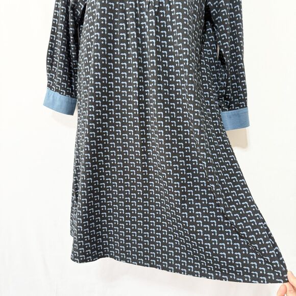 Orla Kiely Black and Blue Patterned Dress - Picture 4 of 10
